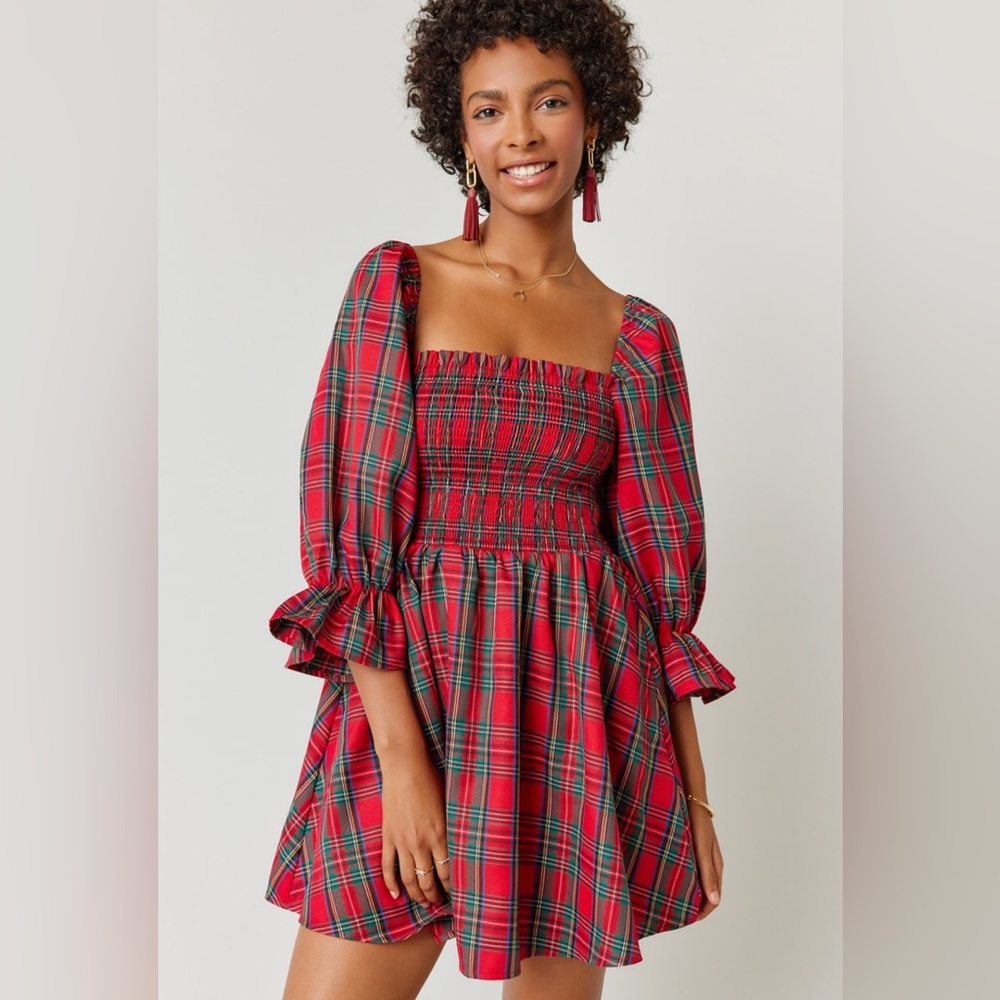 Francesca’s Effie plaid dress